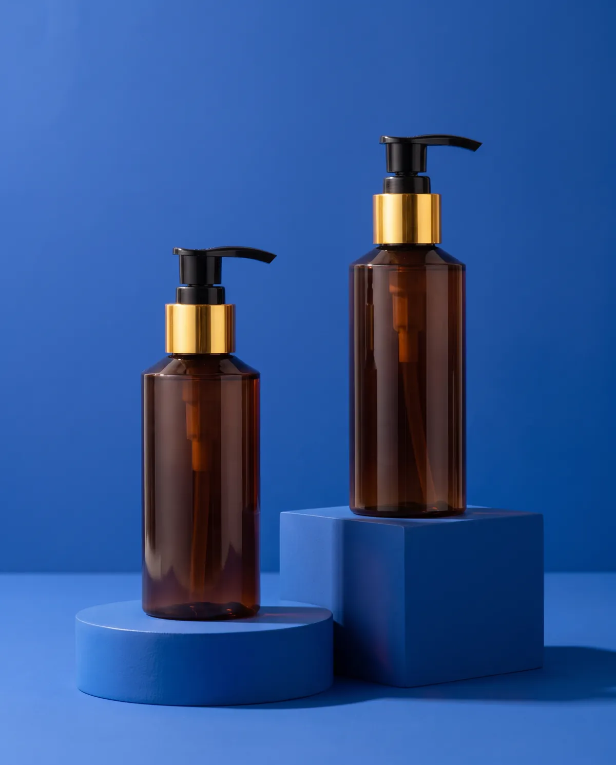 Amber Silindir Pompalı Şişe 150 ml