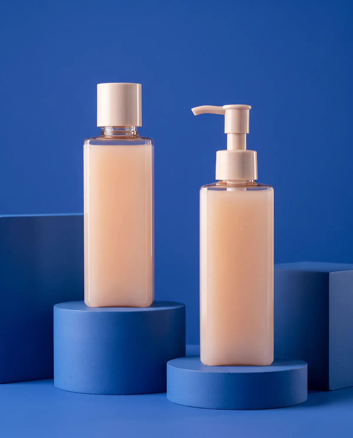 Buzlu Pompalı Cilt Bakım Şişesi 150 ml