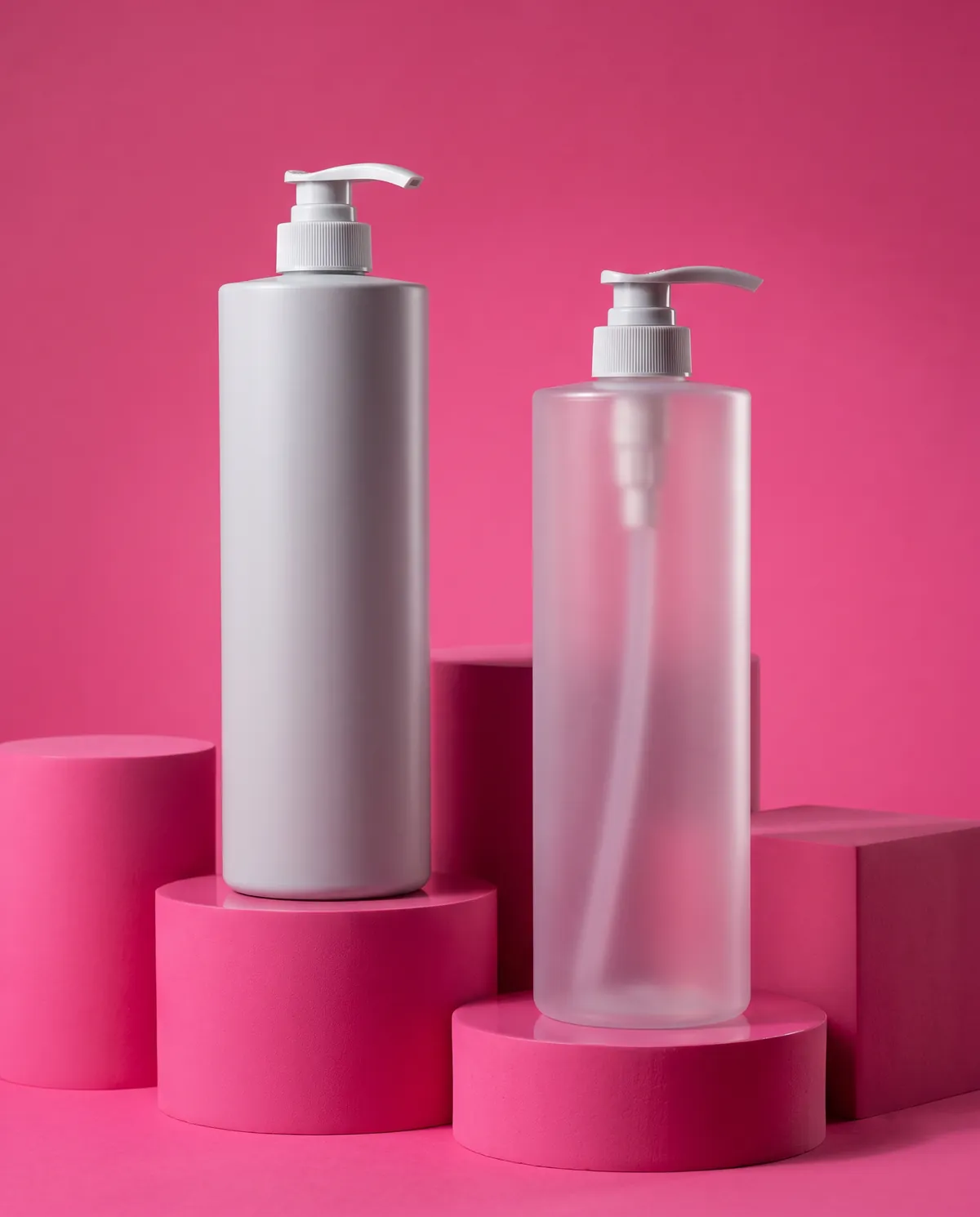 Buzlu Pompalı Losyon Şişesi 1000 ml