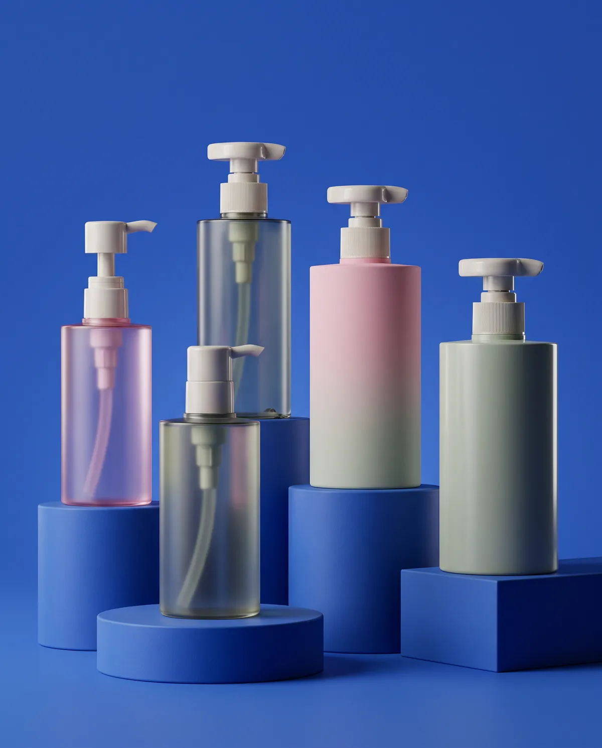 Buzlu Pompalı Losyon Şişesi 200–500 ml