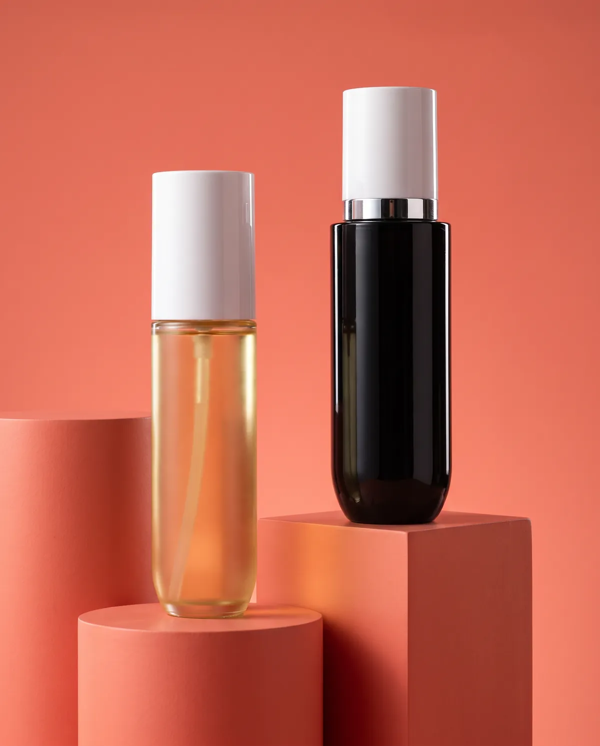 Buzlu Vidalı Kapaklı Cilt Bakım Şişesi 50–100 ml