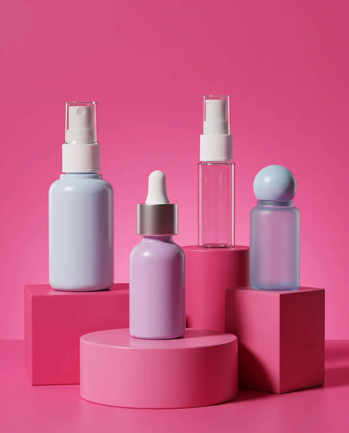 Mat Cilt Bakım Şişesi 20–50 ml