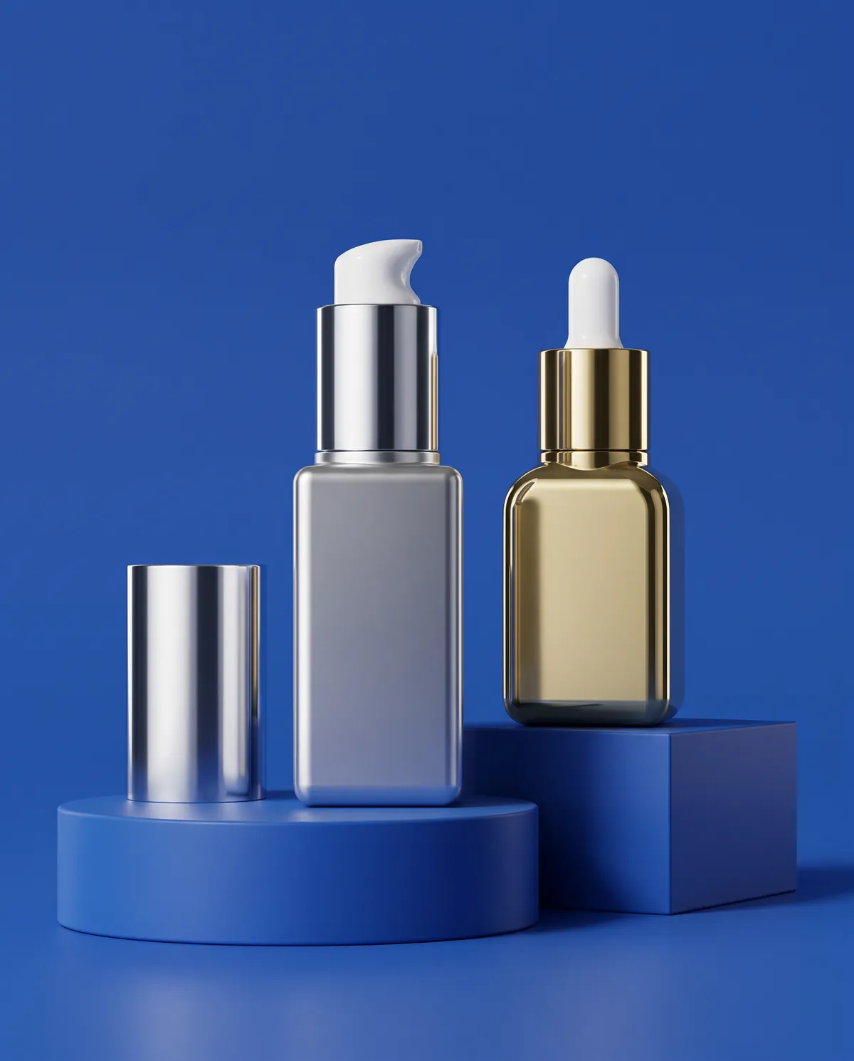 Metalik Damlalıklı Cilt Bakım Şişesi 30 ml