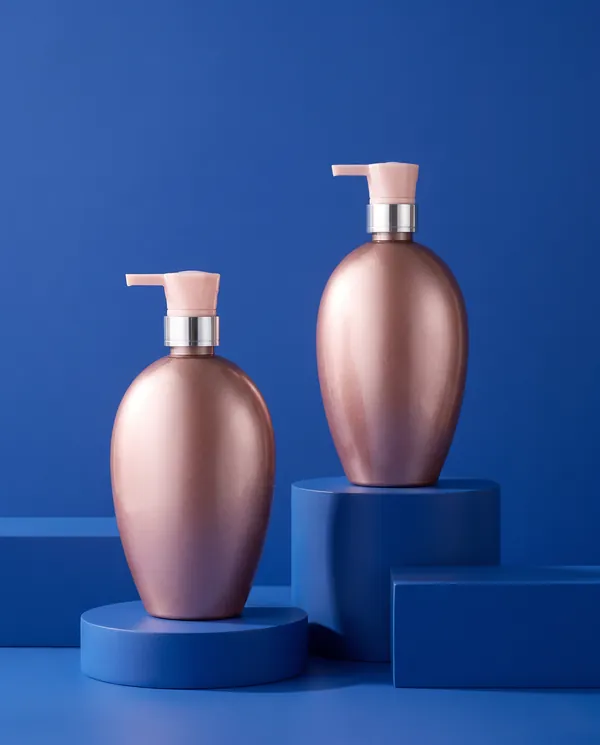 Metalik Özel Formlu Pompalı Şişe 750 ml