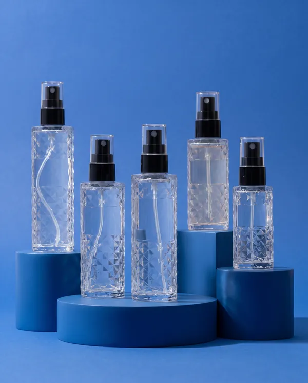 Renkli Şeffaf Elmas Desenli Sprey Şişe 40–120 ml