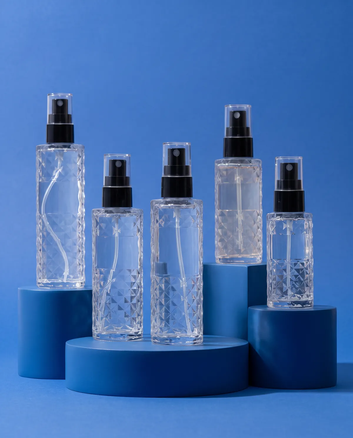 Renkli Şeffaf Elmas Desenli Sprey Şişe 40–120 ml