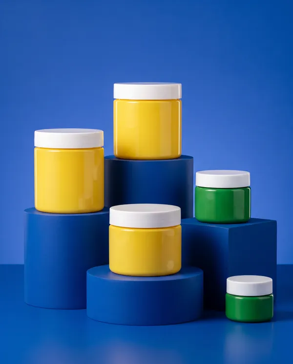 Renkli Şeffaf Krem Kavanozu 100–300 ml