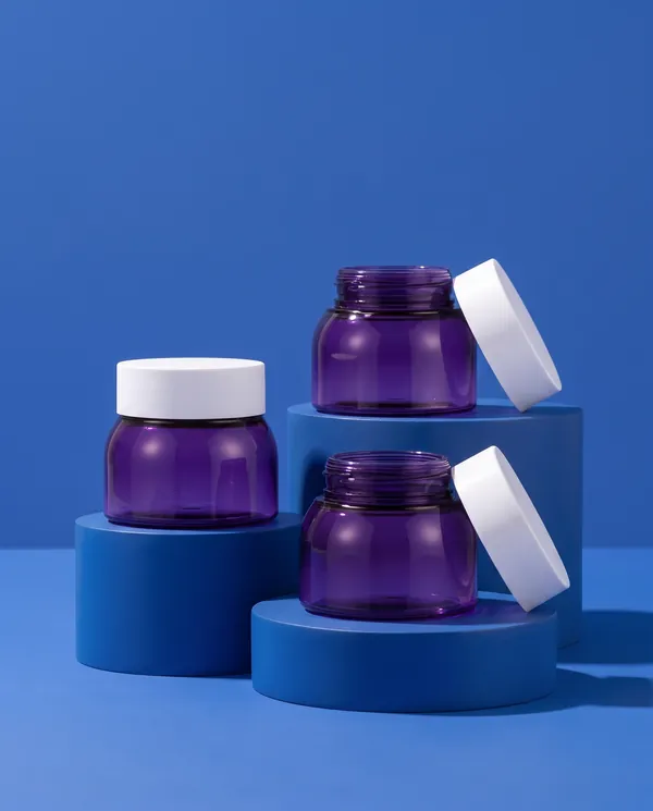 Renkli Şeffaf Krem Kavanozu 130 ml