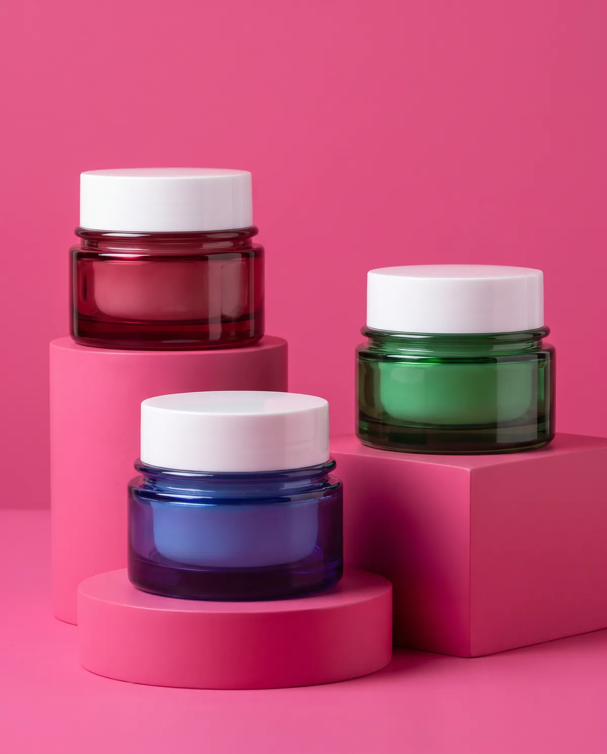 Renkli Şeffaf Krem Kavanozu 30 ml