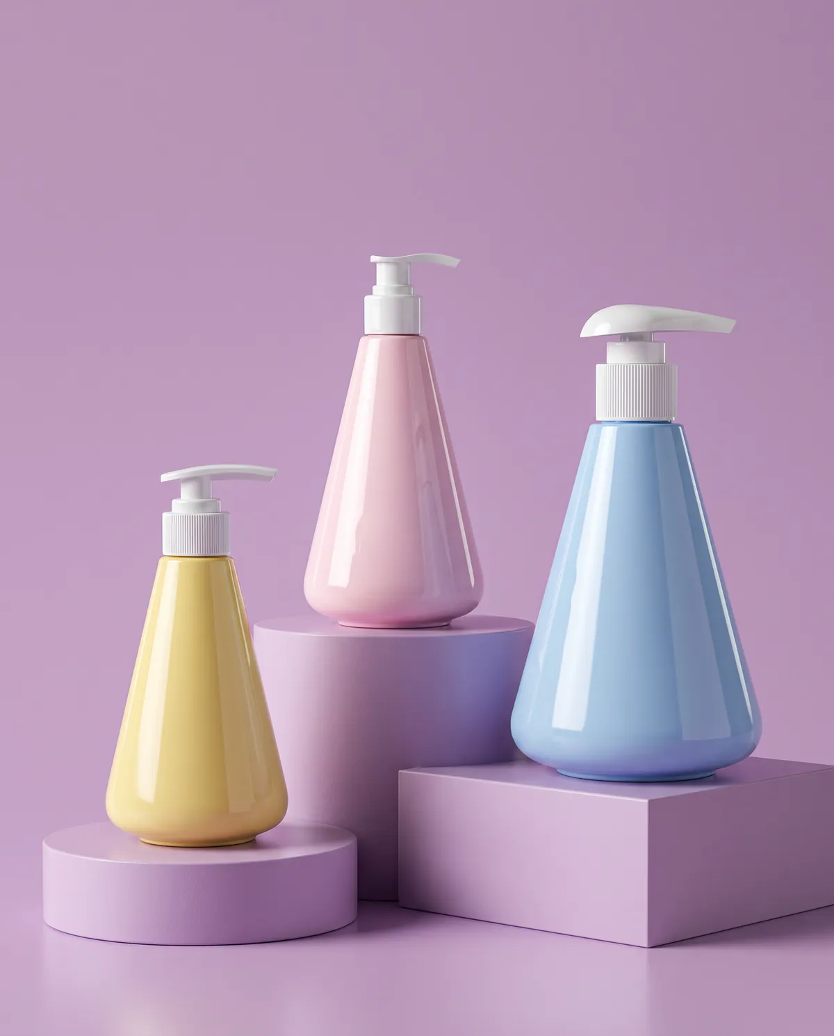 Renkli Şeffaf Pompalı Losyon Şişesi 120–500 ml