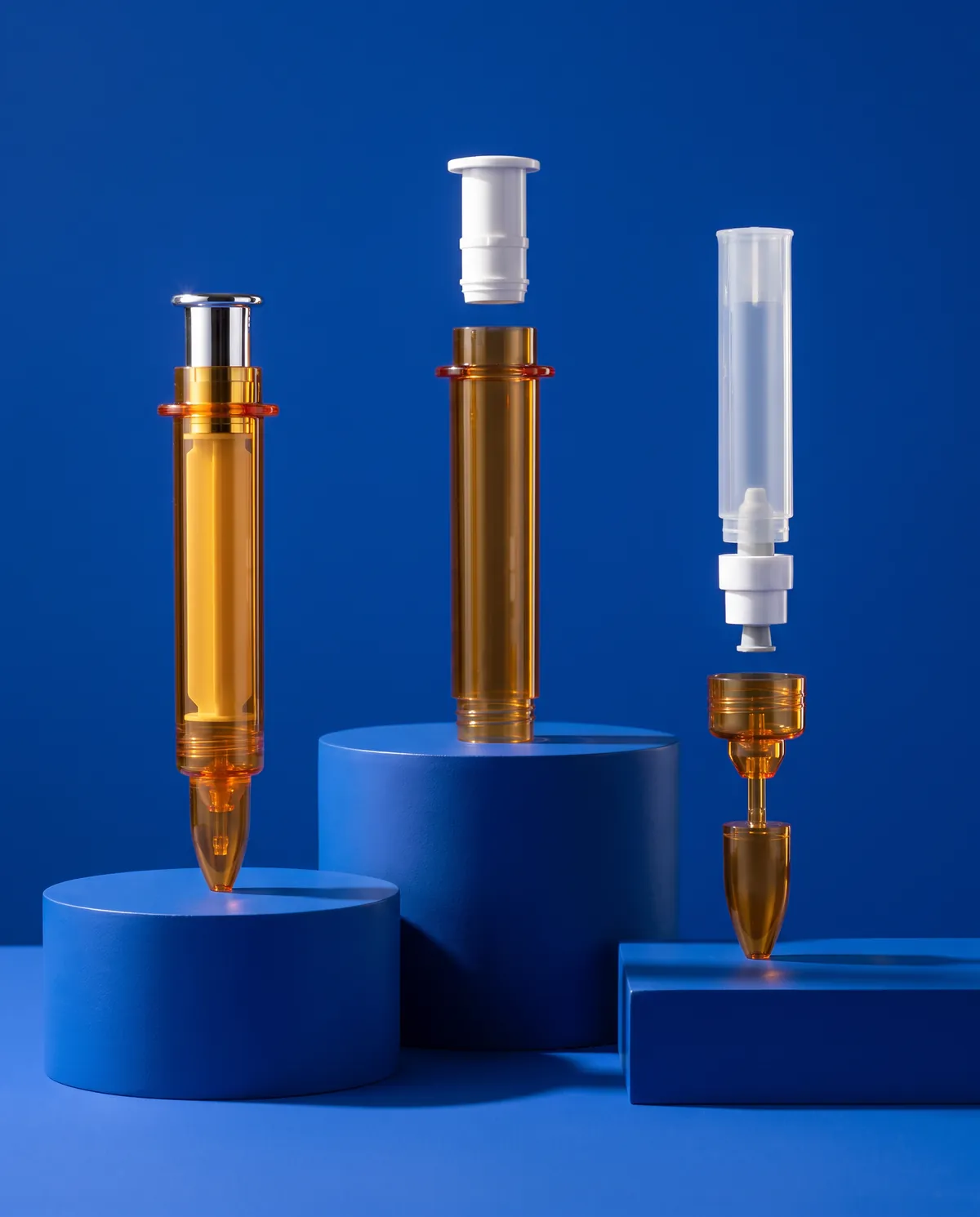 Renkli Şeffaf Vidalı Kapaklı Şırınga Serum Şişesi 10 ml
