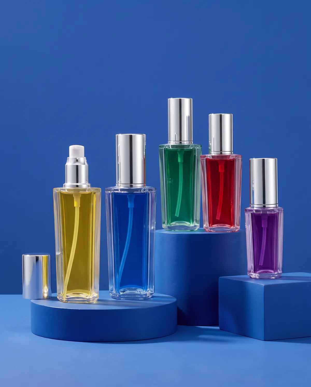 Renkli Şeffaf Yassı Sprey Şişe 30–120 ml
